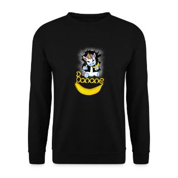 Licorne Banane Bananes Licornes Fruit Fruit - Sweat-shirt Unisexe - noir - Devant - Alina (178cm) & Michal (187cm)