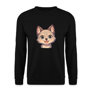 Coyotes Coyote - Unisex Sweatshirt - black - Front - Alina (178cm) & Michal (187cm)