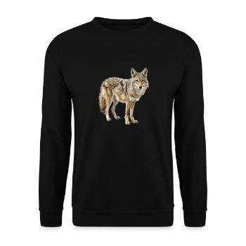 Coyotes Coyote - Unisex Sweatshirt - black - Front - Alina (178cm) & Michal (187cm)