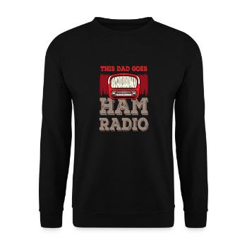 Radio amateur Ce papa fait de la radio amateur - Sweat-shirt Unisexe - noir - Devant - Alina (178cm) & Michal (187cm)