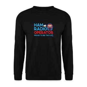 Amateur Proud To Be The 0.2% Ham Radio - Unisex Sweatshirt - black - Front - Alina (178cm) & Michal (187cm)