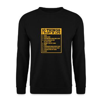 Autofahrer - Unisex Pullover - Schwarz - Vorne - Alina (178cm) & Michal (187cm)