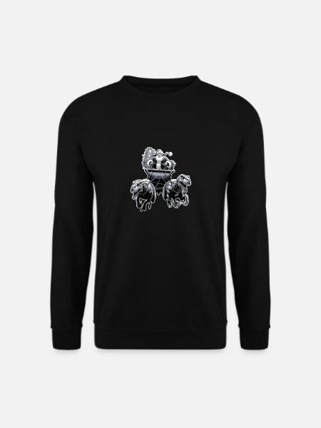Christmas with Dinosaurs - Unisex Sweatshirt - black