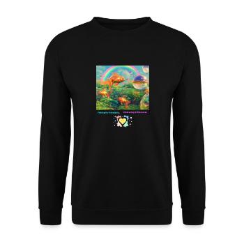 Pêcher l’amitié Accepter les différences - Sweat-shirt Unisexe - noir - Devant - Alina (178cm) & Michal (187cm)