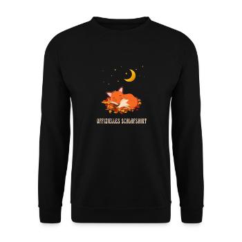 Official Sleep Shirt Fox - Unisex Sweatshirt - black - Front - Alina (178cm) & Michal (187cm)
