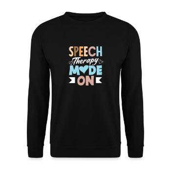 Speech Therapist Mode To Speech Therapist - Unisex Sweatshirt - black - Front - Alina (178cm) & Michal (187cm)