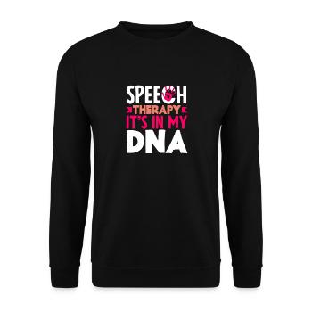 L’orthophonie : c’est dans mes gènes - Sweat-shirt Unisexe - noir - Devant - Alina (178cm) & Michal (187cm)