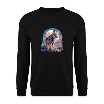 Coyotes Coyote - Unisex Sweatshirt - black - Front - Alina (178cm) & Michal (187cm)