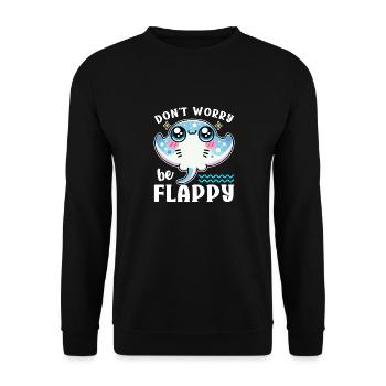 Manta Rays Great Manta Sea Creatures - Unisex Sweatshirt - black - Front - Alina (178cm) & Michal (187cm)