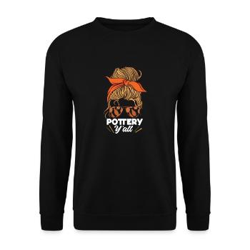 Pottery Ceramics Artist Girl - Unisex Pullover - Schwarz - Vorne - Alina (178cm) & Michal (187cm)