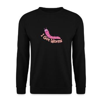 Wurmfarmer Wurmkompost Niedliche Männer Frauen - Unisex Pullover - Schwarz - Vorne - Alina (178cm) & Michal (187cm)