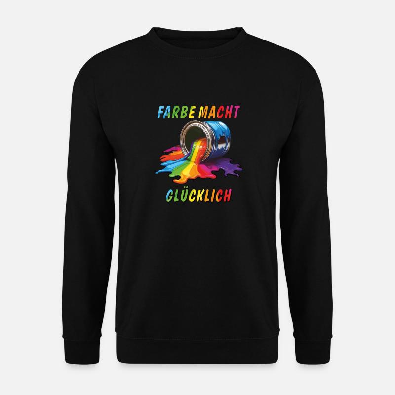 FARBDOSE FARBE MACHT GLÜCKLICH - Unisex Pullover - Schwarz
