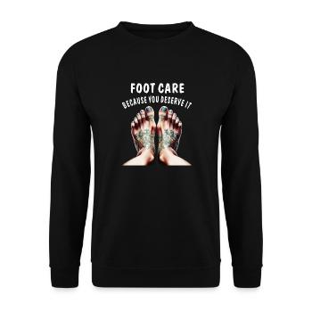 SOINS DES PIEDS PARCE QUE VOUS LE MÉRITEZ - Sweat-shirt Unisexe - noir - Devant - Alina (178cm) & Michal (187cm)