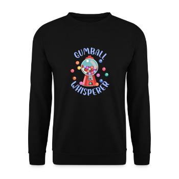 Gumball Whisperer Chewing Gum Retro Bubblegum - Unisex Pullover - Schwarz - Vorne - Alina (178cm) & Michal (187cm)