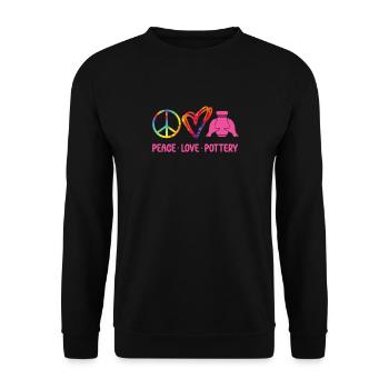 Pottery Ceramics Artist Tie Dye - Unisex Sweatshirt - black - Front - Alina (178cm) & Michal (187cm)