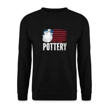 Pottery Ceramics Artist American - Unisex Pullover - Schwarz - Vorne - Alina (178cm) & Michal (187cm)
