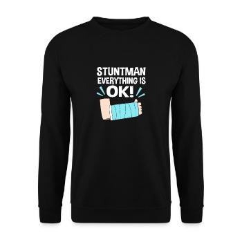 Broken Arm Bone Fracture - Unisex Sweatshirt - black - Front - Alina (178cm) & Michal (187cm)