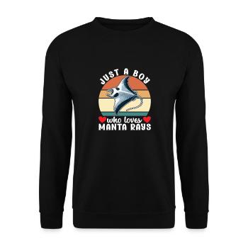 Manta Rays Great Manta Sea Creatures - Unisex Sweatshirt - black - Front - Alina (178cm) & Michal (187cm)