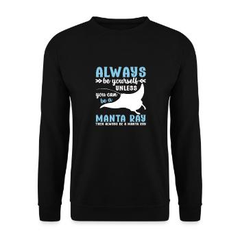 Manta Rays Great Manta Sea Creatures - Unisex Sweatshirt - black - Front - Alina (178cm) & Michal (187cm)