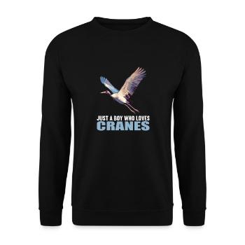 Cranes Crane - Unisex Sweatshirt - black - Front - Alina (178cm) & Michal (187cm)