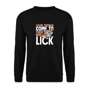 De bonnes choses pour les amateurs de glaces - Sweat-shirt Unisexe - noir - Devant - Alina (178cm) & Michal (187cm)