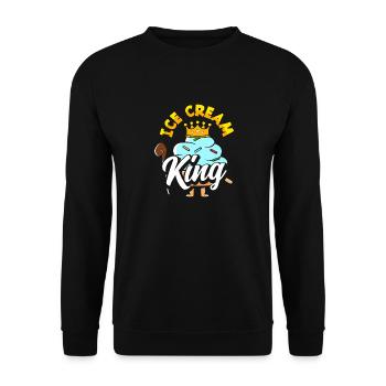Couronne de roi des amateurs de crème glacée - Sweat-shirt Unisexe - noir - Devant - Alina (178cm) & Michal (187cm)