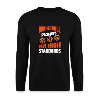 Joueurs Basket-ball de haut niveau - Sweat-shirt Unisexe - noir - Devant - Alina (178cm) & Michal (187cm)