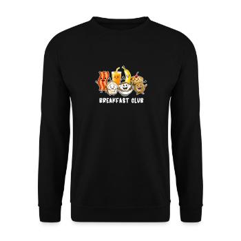 joyeux petit déjeuner club dessin animé amis mignon - Sweat-shirt Unisexe - noir - Devant - Alina (178cm) & Michal (187cm)