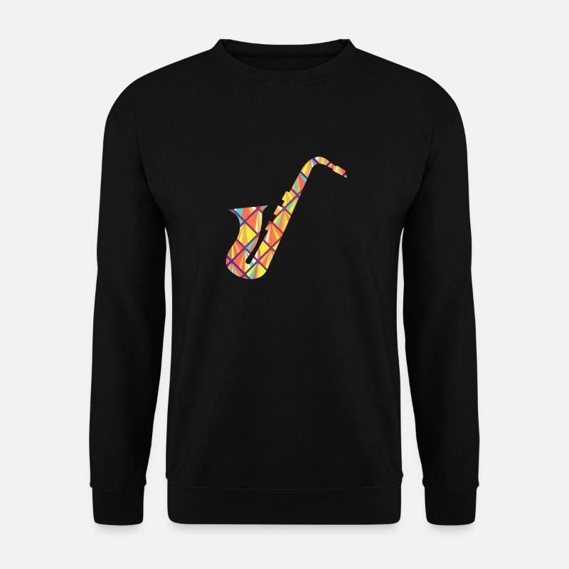 Saxophone Geometric - Unisex Sweatshirt - black
