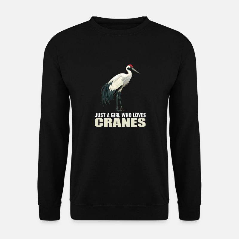 Kraniche Kranich - Unisex Pullover - Schwarz