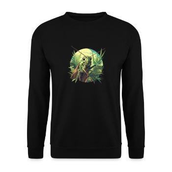 Grillen Grille - Unisex Pullover - Schwarz - Vorne - Alina (178cm) & Michal (187cm)