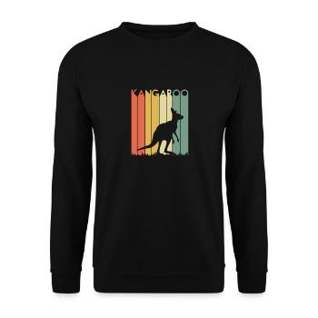 Kangaroo - Unisex Sweatshirt - black - Front - Alina (178cm) & Michal (187cm)