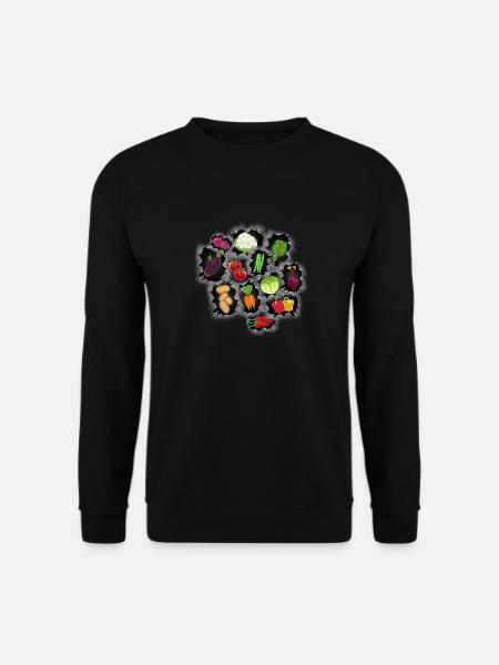 Vitamine Küche Gemüse Vegetarisch Koch Köche - Unisex Pullover - Schwarz