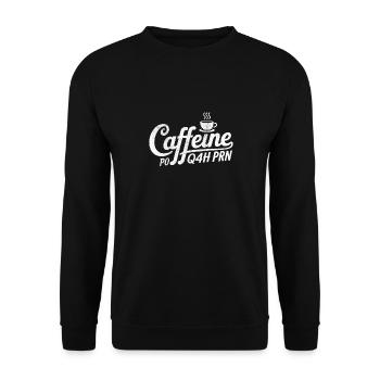 Koffein PO Q4H PRN Lustige Krankenschwester Krankenhaus - Unisex Pullover - Schwarz - Vorne - Alina (178cm) & Michal (187cm)