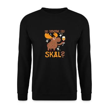 Hat jemand Skal gesagt? - Unisex Pullover - Schwarz - Vorne - Alina (178cm) & Michal (187cm)