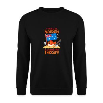 La pêche en Australie est moins chère que la thérapie - Sweat-shirt Unisexe - noir - Devant - Alina (178cm) & Michal (187cm)