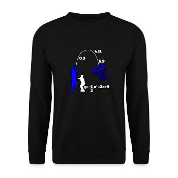 Sports Baller Hoops Player Calculation Basketball - Unisex Sweatshirt - black - Front - Alina (178cm) & Michal (187cm)