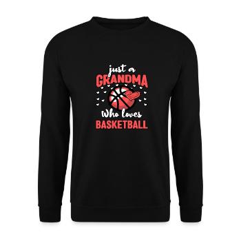 Just A Grandma Who Loves Basketball - Unisex Sweatshirt - black - Front - Alina (178cm) & Michal (187cm)