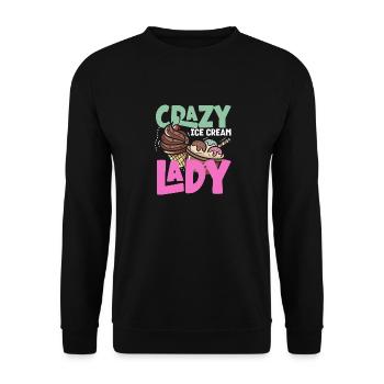 Crazy cream lover - Unisex Sweatshirt - black - Front - Alina (178cm) & Michal (187cm)