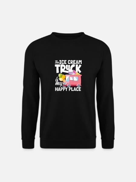 Eiscreme Truck Ist Mein Glücksort Eis - Unisex Pullover - Schwarz