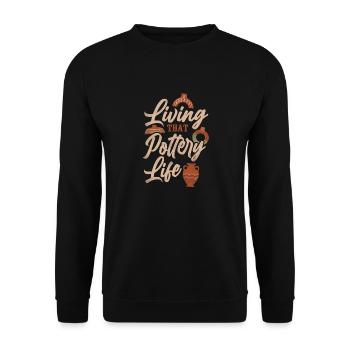 Pottery Ceramics Artist Living - Unisex Sweatshirt - black - Front - Alina (178cm) & Michal (187cm)