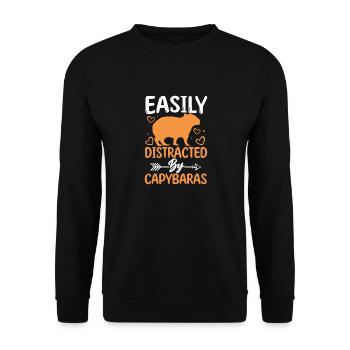 Capybara - Unisex Pullover - Schwarz - Vorne - Alina (178cm) & Michal (187cm)