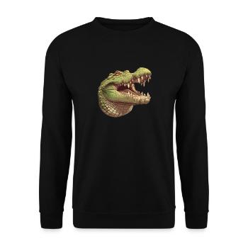 Crocodiles Crocodile - Sweat-shirt Unisexe - noir - Devant - Alina (178cm) & Michal (187cm)