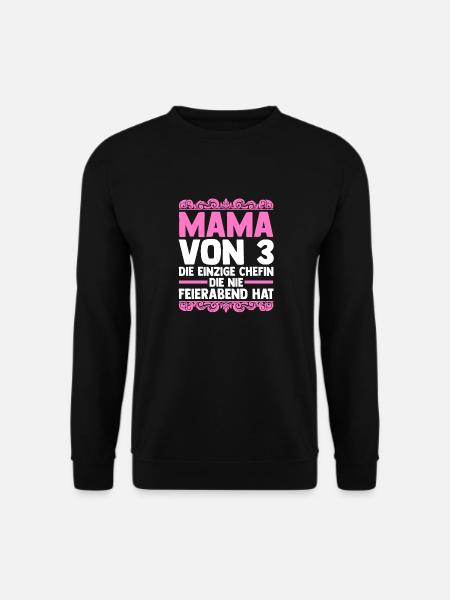 Mama Von 3 Kindern - Unisex Pullover - Schwarz