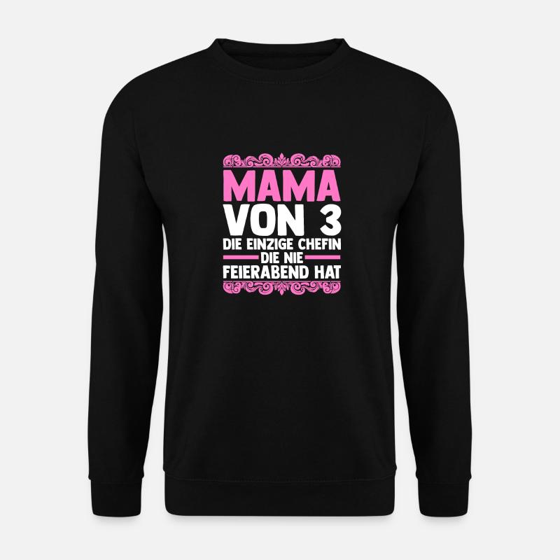 Maman de 3 enfants - Sweat-shirt Unisexe - noir