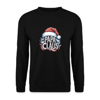 Dear St. Nicholas, dad father for dad at Niko - Unisex Sweatshirt - black - Front - Alina (178cm) & Michal (187cm)