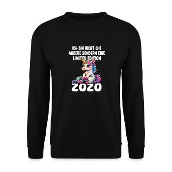 Limited Edition 2020 Geburtstag 2020 Geboren - Unisex Pullover - Schwarz - Vorne - Alina (178cm) & Michal (187cm)