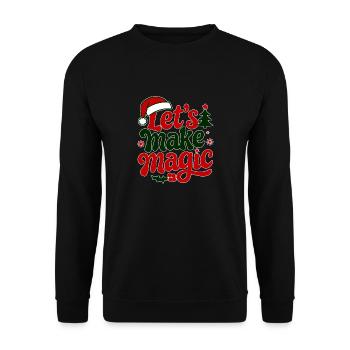 Christmas magic - Unisex Sweatshirt - black - Front - Alina (178cm) & Michal (187cm)