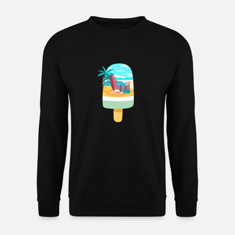 Cream Lovers Beach Vacation - Unisex Sweatshirt - black