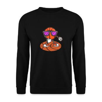 Basket Sports Baller Dabbing Basketball - Unisex Sweatshirt - black - Front - Alina (178cm) & Michal (187cm)